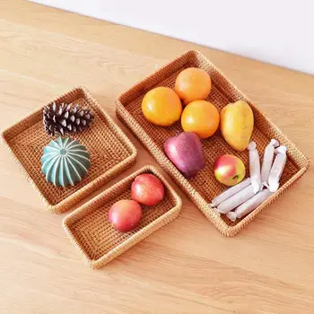 Set Of 3 Handmade Rattan Rectangle Serving Tray Wicker Serving Organizer Tabletop Fruit Platter
Set Of 3 Handmade Rattan Rectangle Serving Tray Wicker Serving Organizer Tabletop Fruit Platter