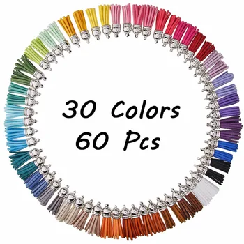 Silver Plated Cap Tassel Vintage 60pcs 30 Colors 40mm Leather Tassels for DIY Jewelry Fringe Keychain Cellphone Straps Pendant
Silver Plated Cap Tassel Vintage 60pcs 30 Colors 40mm Leather Tassels for DIY Jewelry Fringe Keychain Cellphone Straps Pendant