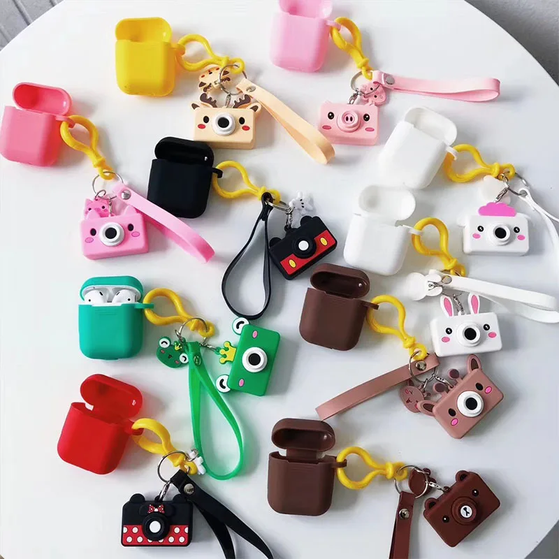 Cute Cartoon Mickey Minnie Mouse Camera Style Keychain Pendant Protection Cases For Apple Airpods 1 2 Silicone Shockproof Cover
Cute Cartoon Mickey Minnie Mouse Camera Style Keychain Pendant Protection Cases For Apple Airpods 1 2 Silicone Shockproof Cover