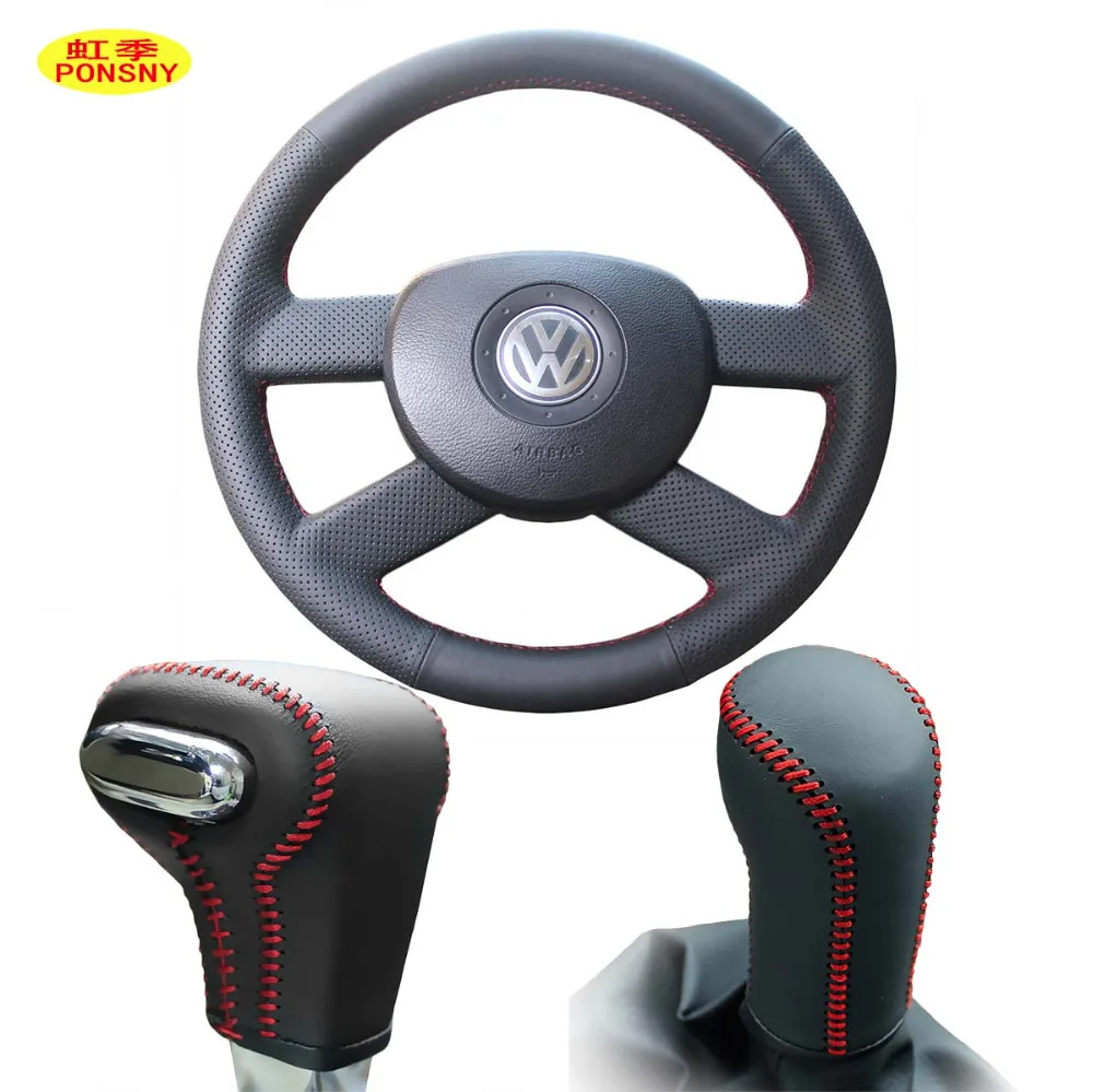 PONSNY Car Gear/Steering Gnunine Leather Covers Case for Volkswagen VW POLO 2004-2009 Auto Hand-stitched Cover
PONSNY Car Gear/Steering Gnunine Leather Covers Case for Volkswagen VW POLO 2004-2009 Auto Hand-stitched Cover
