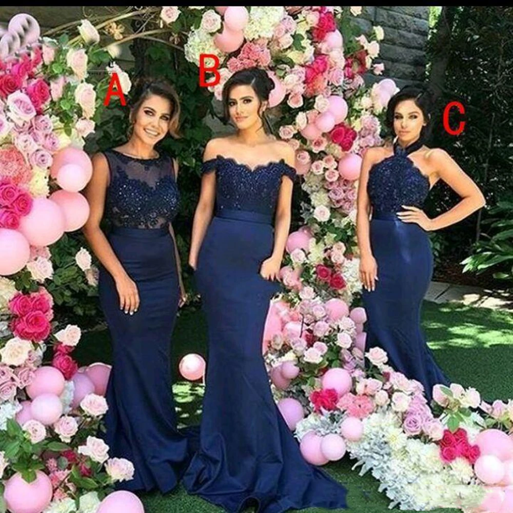 Mixed Styles Long Bridesmaid Dresses Mermaid Lace Applique Long Maid of Honor Wedding Guest Dresses Sold by Wholesalefactory
Mixed Styles Long Bridesmaid Dresses Mermaid Lace Applique Long Maid of Honor Wedding Guest Dresses Sold by Wholesalefactory