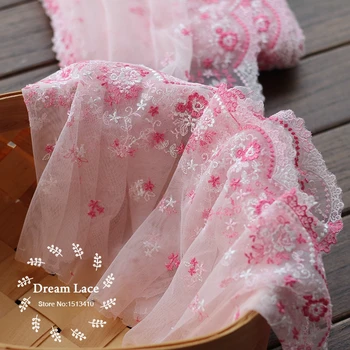Free shipping 2 Yards Lace Trim pink Embroidered Pink rose Tulle Lace 6.7 Inches Wide High Quality
Free shipping 2 Yards Lace Trim pink Embroidered Pink rose Tulle Lace 6.7 Inches Wide High Quality