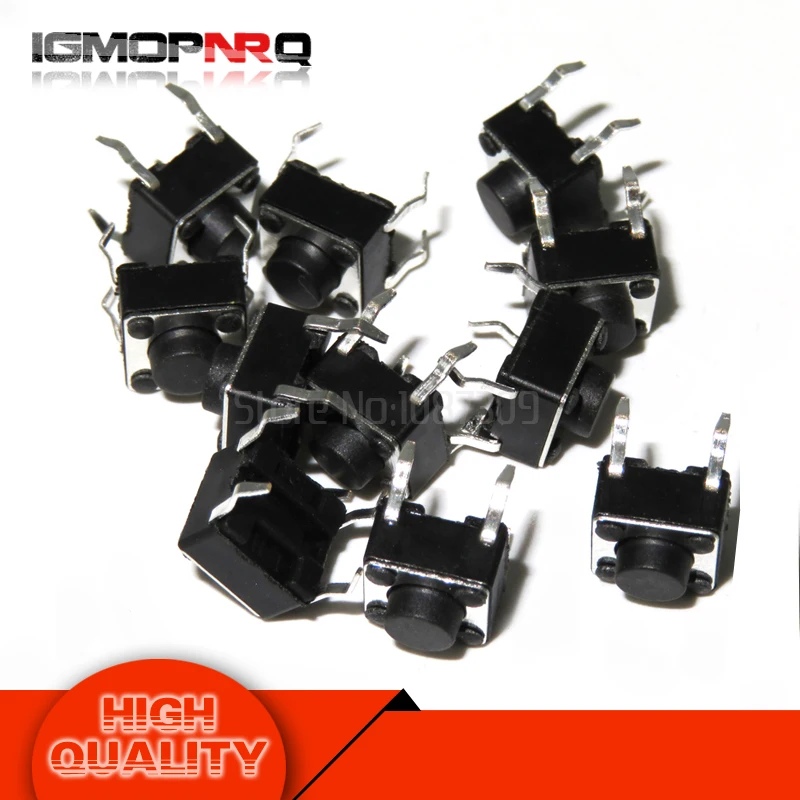 100pcs 6*6*5mm Light touch switch DIP4 Touch button Touch switch 6*6*5 keys button DIP 4pin 6x6x5 black button
100pcs 6*6*5mm Light touch switch DIP4 Touch button Touch switch 6*6*5 keys button DIP 4pin 6x6x5 black button