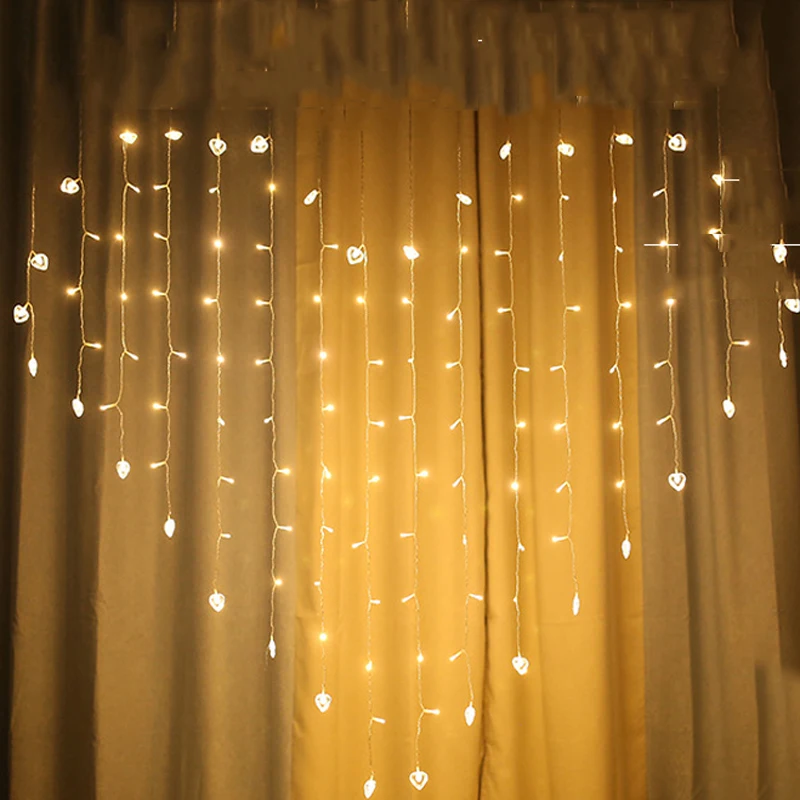 SPLEVISI LED fairy string curtain Light Heart-shaped 2M*1.5M 128 Leds For Christmas Wedding party window garland Valentine Xmas
SPLEVISI LED fairy string curtain Light Heart-shaped 2M*1.5M 128 Leds For Christmas Wedding party window garland Valentine Xmas