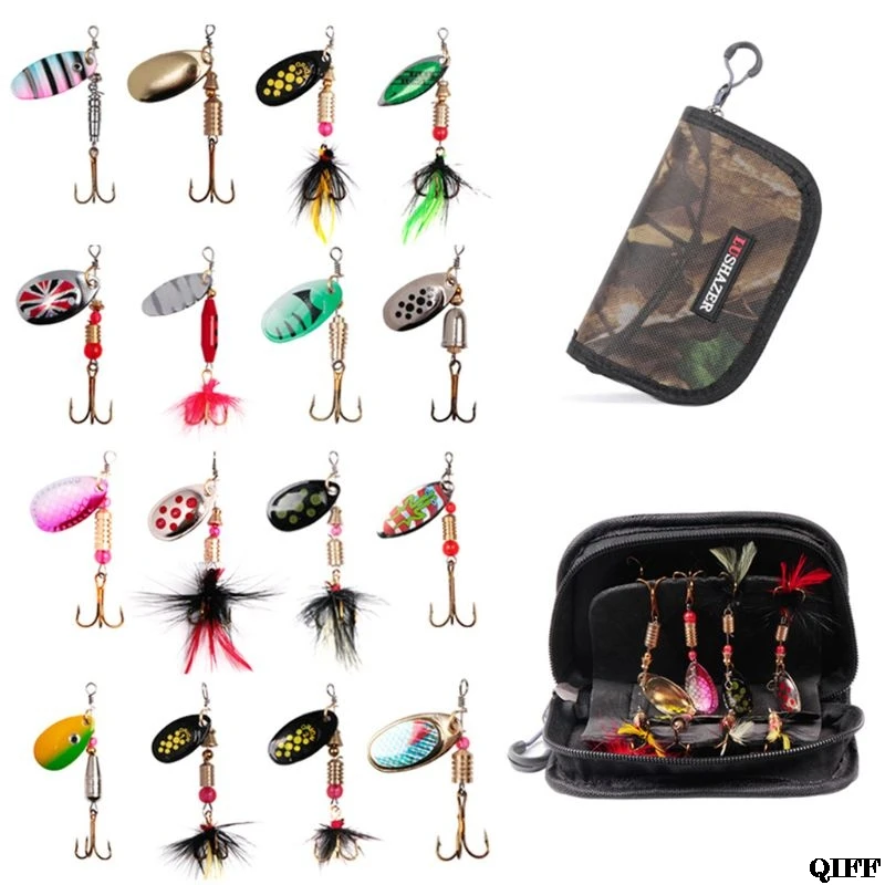16Pcs/set Spinning Hooks Fishing Bait Metal Jig Sequins Equipment Bag Freshwater Fish Fake Bionic Baits
16Pcs/set Spinning Hooks Fishing Bait Metal Jig Sequins Equipment Bag Freshwater Fish Fake Bionic Baits