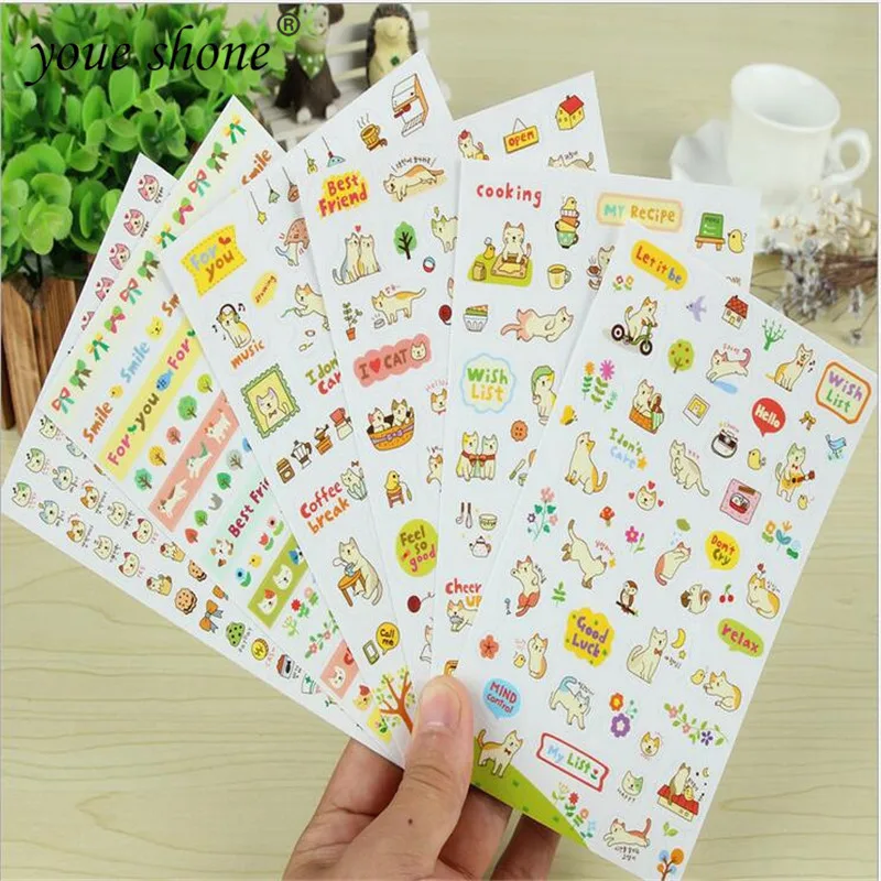6pc Korea Creative Stationery Cute Cat Diary Decoration Sticker Set Cartoon Animal Sticker Sticker DIY Album Accessories Sticker
6pc Korea Creative Stationery Cute Cat Diary Decoration Sticker Set Cartoon Animal Sticker Sticker DIY Album Accessories Sticker