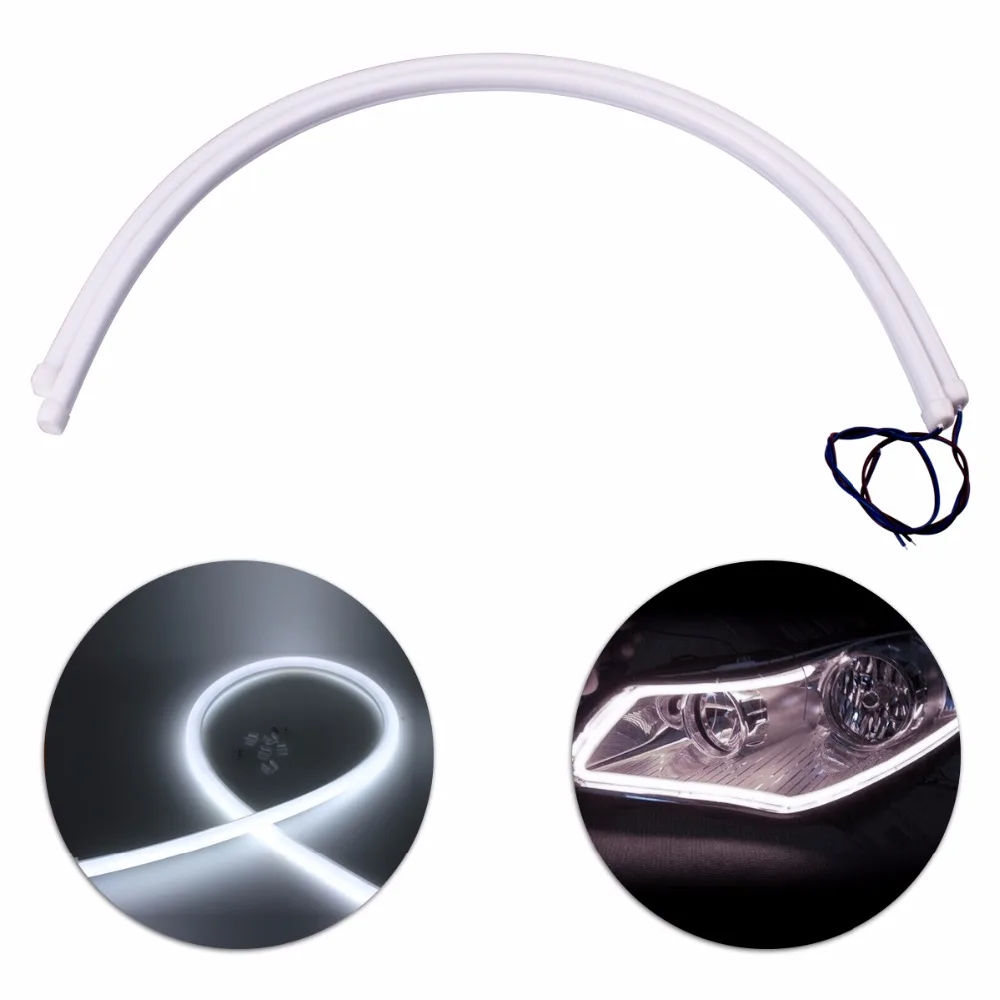 2pcs 60cm white Daytime Running Light Universial Flexible Soft Tube Guide Car LED Strip DRL Switchback Headlight Lamp
2pcs 60cm white Daytime Running Light Universial Flexible Soft Tube Guide Car LED Strip DRL Switchback Headlight Lamp