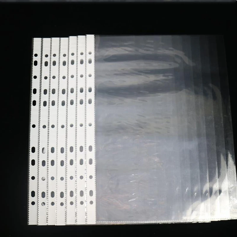 11 Hole Clear Plastic Punched File Folders Sheet Protector Loose Leaf Transparent Sheet Documents Protectors (20 pcs)
11 Hole Clear Plastic Punched File Folders Sheet Protector Loose Leaf Transparent Sheet Documents Protectors (20 pcs)