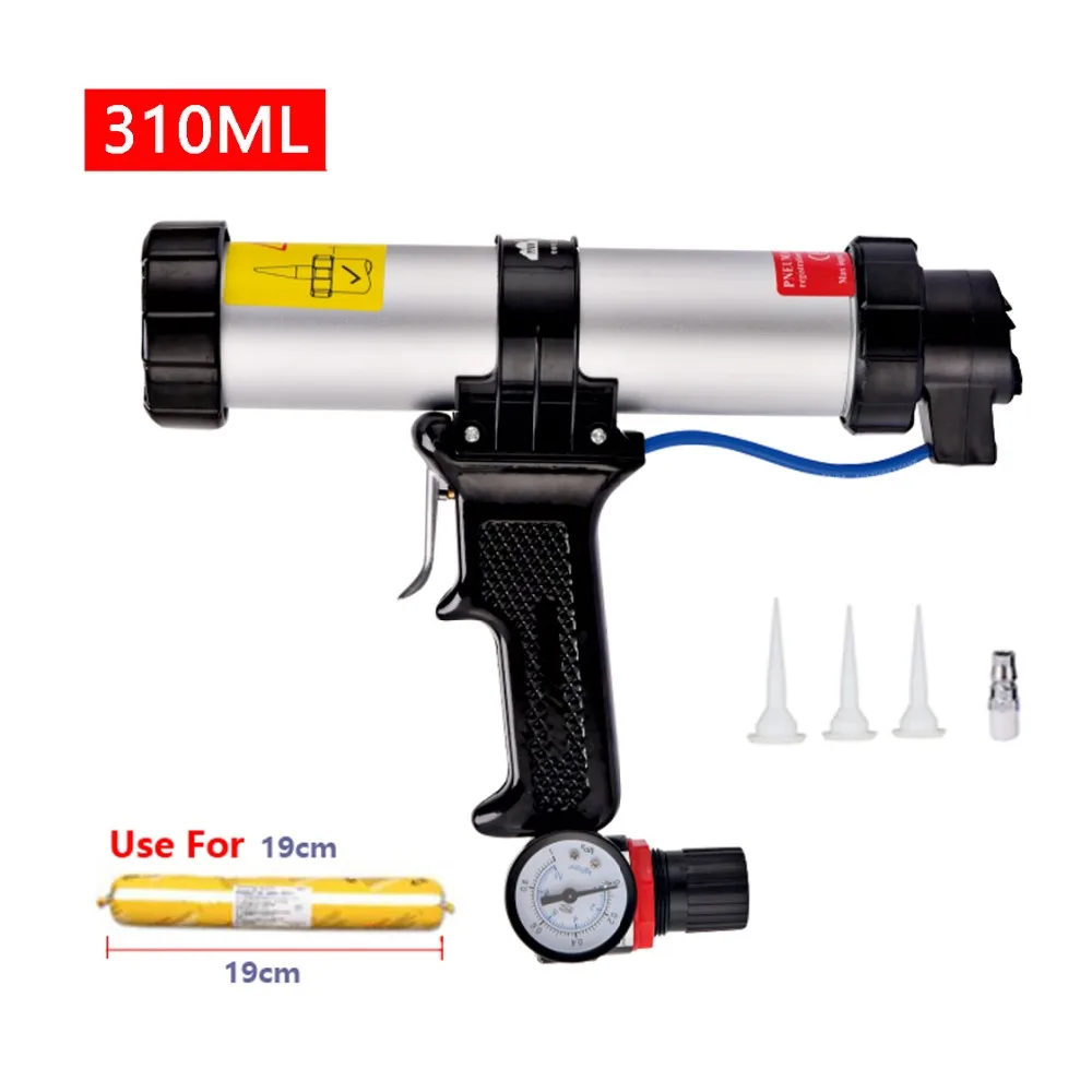 310ml sausage use pneumatic caulking gun for paint & decorating sealant gun silicone glue gun with Adjustment meter and silencer
310ml sausage use pneumatic caulking gun for paint & decorating sealant gun silicone glue gun with Adjustment meter and silencer