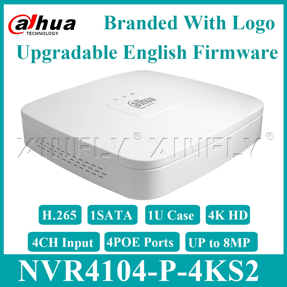 Dahua Original NVR4104-P-4KS2 4CH Network Video Recorder Smart 1U 4POE 4K & H.265 Lite With Logo Replace 4104-4KS2
Dahua Original NVR4104-P-4KS2 4CH Network Video Recorder Smart 1U 4POE 4K & H.265 Lite With Logo Replace 4104-4KS2