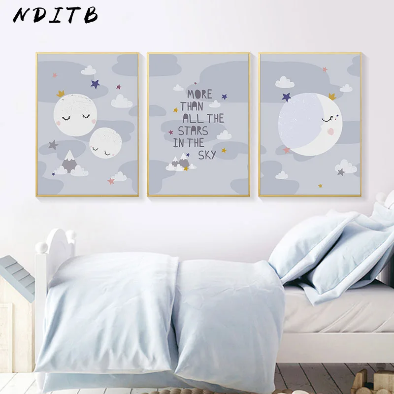 Kawaii Children Poster Nursery Moon Night Cartoon Wall Art Canvas Print Painting Nordic Kids Decoration Picture Baby Room Decor
Kawaii Children Poster Nursery Moon Night Cartoon Wall Art Canvas Print Painting Nordic Kids Decoration Picture Baby Room Decor