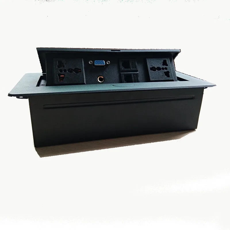 Pop-up Smart plug Desktop Office socke tjunction box aluminium alloy socket panel With MIC network VGA exetension socket
Pop-up Smart plug Desktop Office socke tjunction box aluminium alloy socket panel With MIC network VGA exetension socket