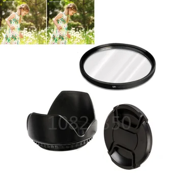3in 1set DSLR Camera lens UV Filter + Lens Hood + Lens Cap for Fuji Canon Sony Pentax Olympus Nikon D5600 D5500 D5300 D7500
3in 1set DSLR Camera lens UV Filter + Lens Hood + Lens Cap for Fuji Canon Sony Pentax Olympus Nikon D5600 D5500 D5300 D7500