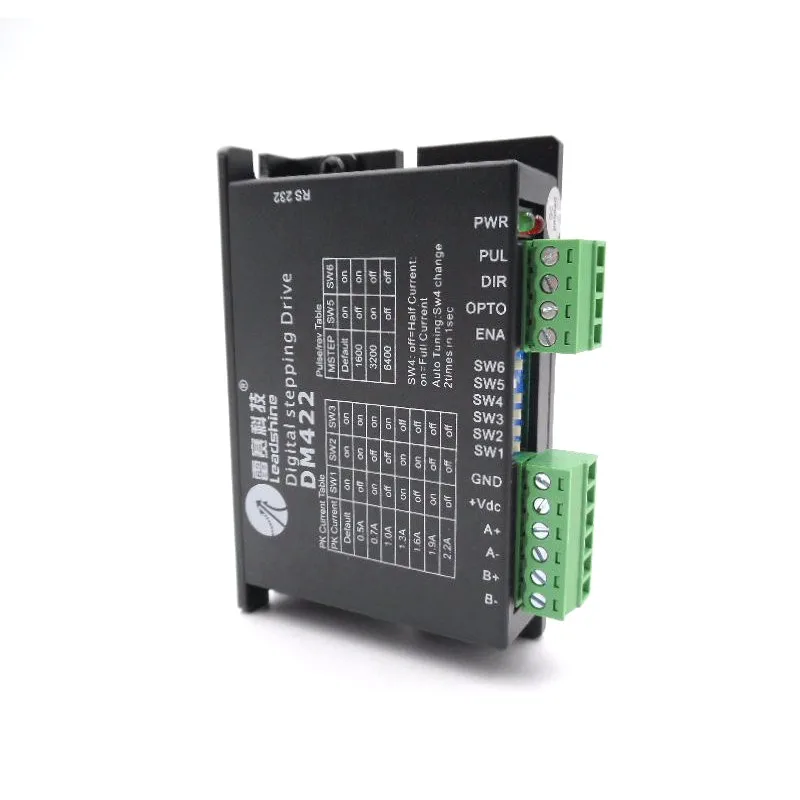 Leadshine Stepper Motor Controller DM442 256 Stepper driver 2 phase 4.2A DC18-36V Maching Nema42 57 motor
Leadshine Stepper Motor Controller DM442 256 Stepper driver 2 phase 4.2A DC18-36V Maching Nema42 57 motor