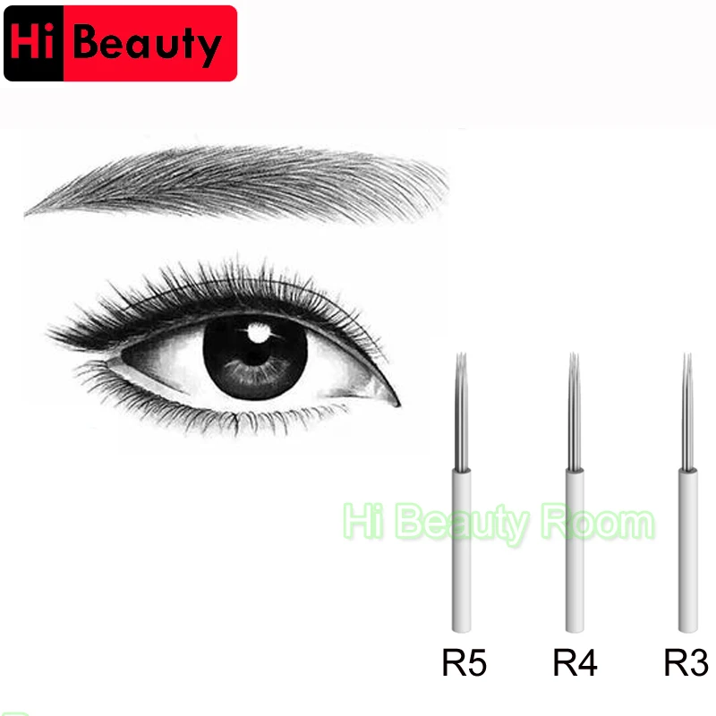 High Quality 50pcs/lot Sterilized White R3 R4 R5 Prong Round Needle Manuel Permanent Makeup Embroidery Eyebrow 3D Tattoo Needle
High Quality 50pcs/lot Sterilized White R3 R4 R5 Prong Round Needle Manuel Permanent Makeup Embroidery Eyebrow 3D Tattoo Needle