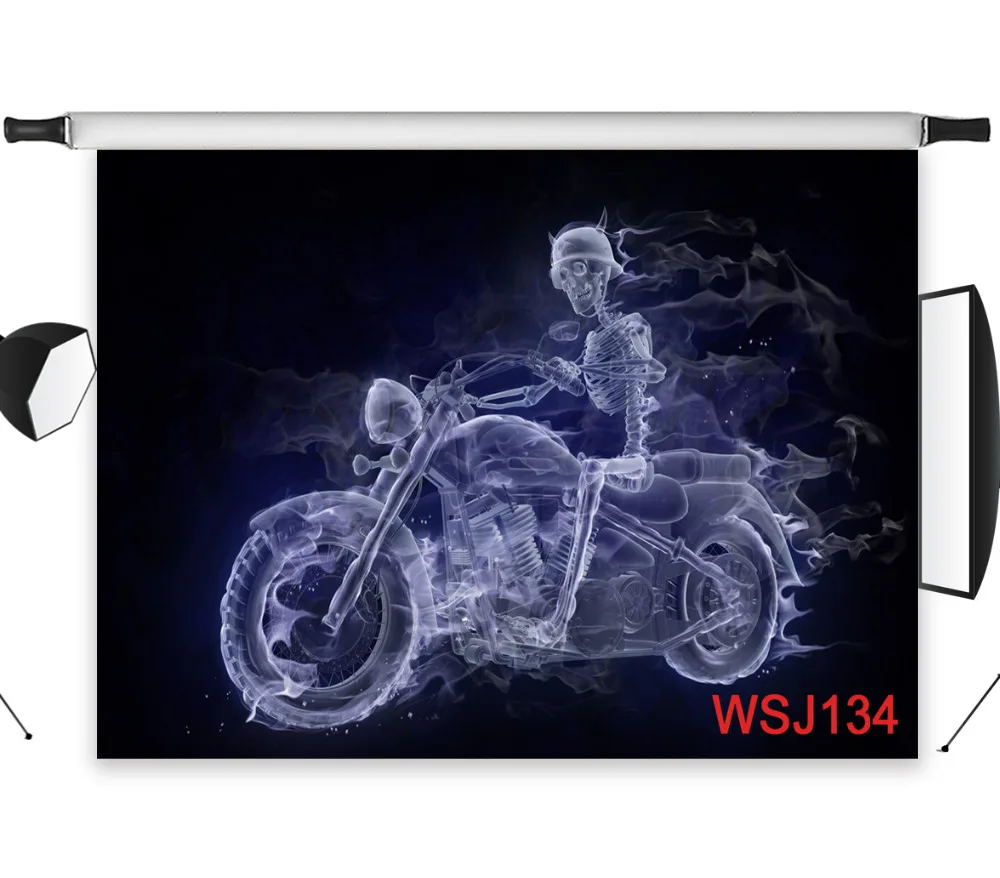 LB Polyester & Vinyl Halloween Skeleton Riding A motorcycle Will-o'-the-wisp Backgrounds For Photo Studio Photography Backdrops
LB Polyester & Vinyl Halloween Skeleton Riding A motorcycle Will-o'-the-wisp Backgrounds For Photo Studio Photography Backdrops
