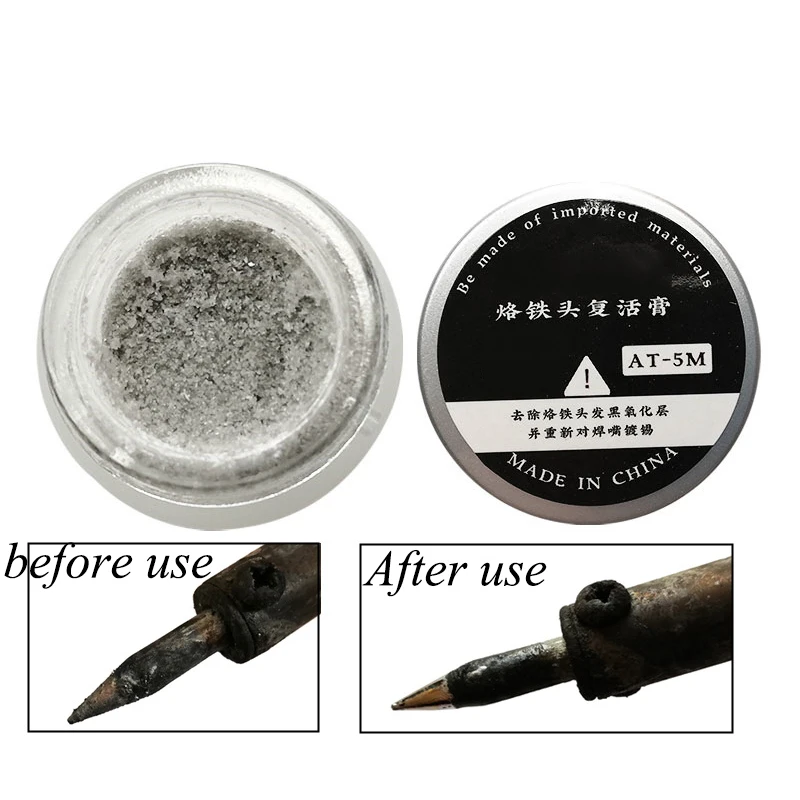 Soldering Tip Refresher Clean Cream Paste for Oxide Solder Iron Tip Head Refresher Resurrection Cream Soldering Accessories
Soldering Tip Refresher Clean Cream Paste for Oxide Solder Iron Tip Head Refresher Resurrection Cream Soldering Accessories