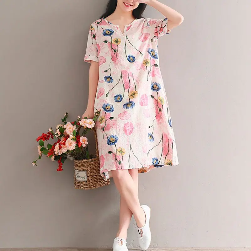 Mferlier Mori Girl Summer Thin Floral Print Vintage Dress Casual Loose A Line Literature V Neck Loose Waist Womens Beach Dresses
Mferlier Mori Girl Summer Thin Floral Print Vintage Dress Casual Loose A Line Literature V Neck Loose Waist Womens Beach Dresses