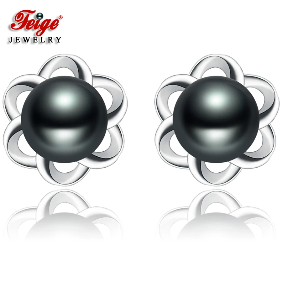 925 Sterling Silver Earrings Freshwater Pearl Stud Earring for Women's 6-7mm Black Pearl Earrings Fine Jewelry 
925 Sterling Silver Earrings Freshwater Pearl Stud Earring for Women's 6-7mm Black Pearl Earrings Fine Jewelry