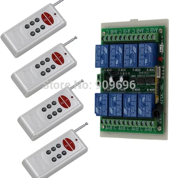 DC12V 8 CH 8CH Radio Controller RF Wireless Remote Control Switch System 315Mhz 4 Transmitters+1 Receiver
DC12V 8 CH 8CH Radio Controller RF Wireless Remote Control Switch System 315Mhz 4 Transmitters+1 Receiver
