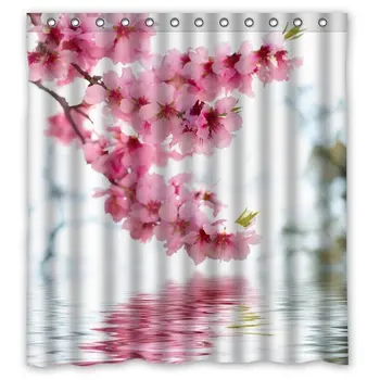 Custom Pink Peach Cherry Blossom Shower Curtain Stylish Waterproof Polyester Fabric Bathroom Deco 66" x 72" American Style
Custom Pink Peach Cherry Blossom Shower Curtain Stylish Waterproof Polyester Fabric Bathroom Deco 66" x 72" American Style