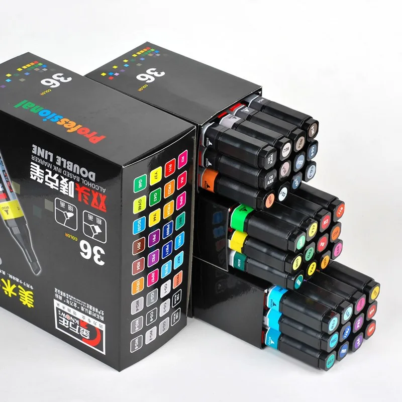36 Color Set KNOW Sketch Marker Set Alcohol Based Twin Tip Manga Art Design 0912
36 Color Set KNOW Sketch Marker Set Alcohol Based Twin Tip Manga Art Design 0912