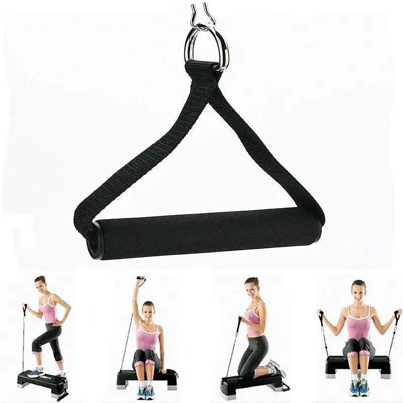 Image Fitness Tricep Rope Attachment Bar Dip Station Resistance Bands Workout Exercise Band Gym Crossfit
