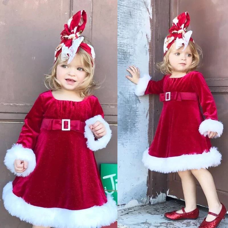 Christmas Party Formal Princess Infant Baby Girls Dress Fur Long Sleeve Sashes Knee-Length A-Line Dress Outfit 0-5Y
Christmas Party Formal Princess Infant Baby Girls Dress Fur Long Sleeve Sashes Knee-Length A-Line Dress Outfit 0-5Y