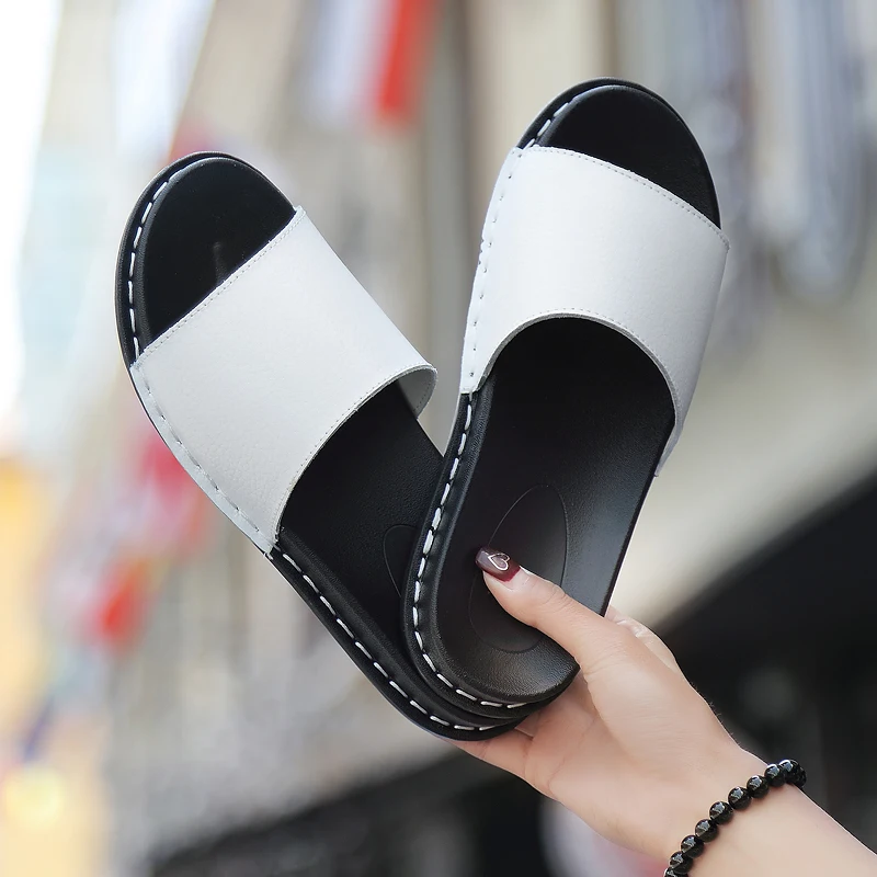 2019 Women Summer Sandals Slippers Indoor Outdoor Flip-flops Beach Shoes Female Fashion Balck White Shoes Zapatillas De Mujer
2019 Women Summer Sandals Slippers Indoor Outdoor Flip-flops Beach Shoes Female Fashion Balck White Shoes Zapatillas De Mujer