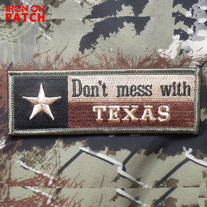 Don't mess with Texas Flag Embroidered Patch military insignia army badges USA state tactical patches hook&loop for cap jacket
Don't mess with Texas Flag Embroidered Patch military insignia army badges USA state tactical patches hook&loop for cap jacket