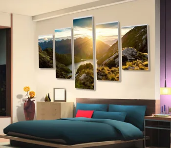 5 Piece Wall Art Canvas Print Painting Landscape Canvas Painting Peaks Sunshine Back to the Future Wall Pictures for Living Room
5 Piece Wall Art Canvas Print Painting Landscape Canvas Painting Peaks Sunshine Back to the Future Wall Pictures for Living Room