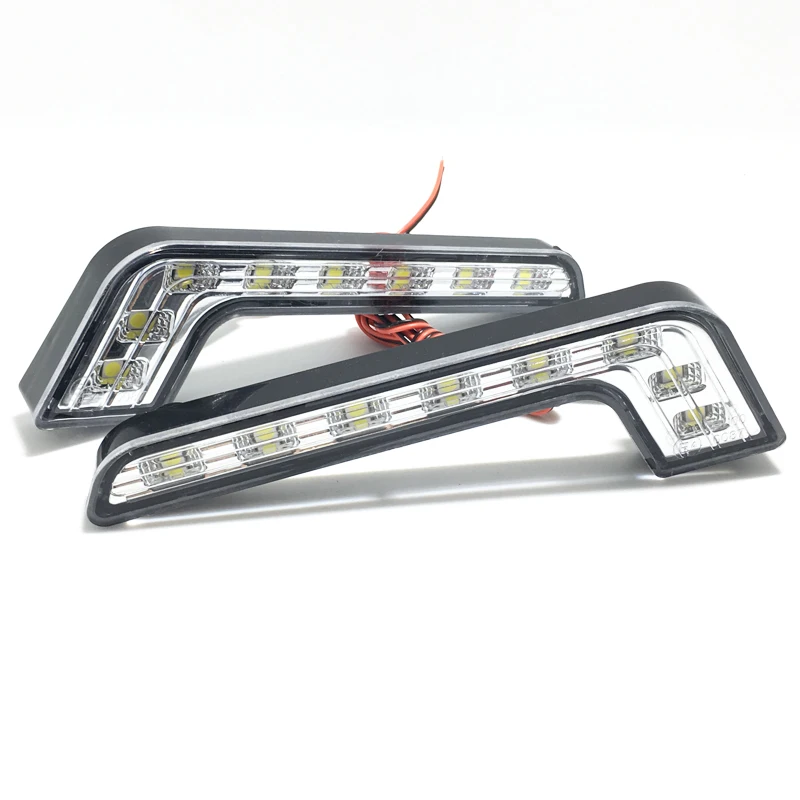 1pair 2pcs 5050 LED DRL Daytime Running Head Lamp L shape Fog Light white Waterproof Kit 12V Car Styling Driving Light
1pair 2pcs 5050 LED DRL Daytime Running Head Lamp L shape Fog Light white Waterproof Kit 12V Car Styling Driving Light