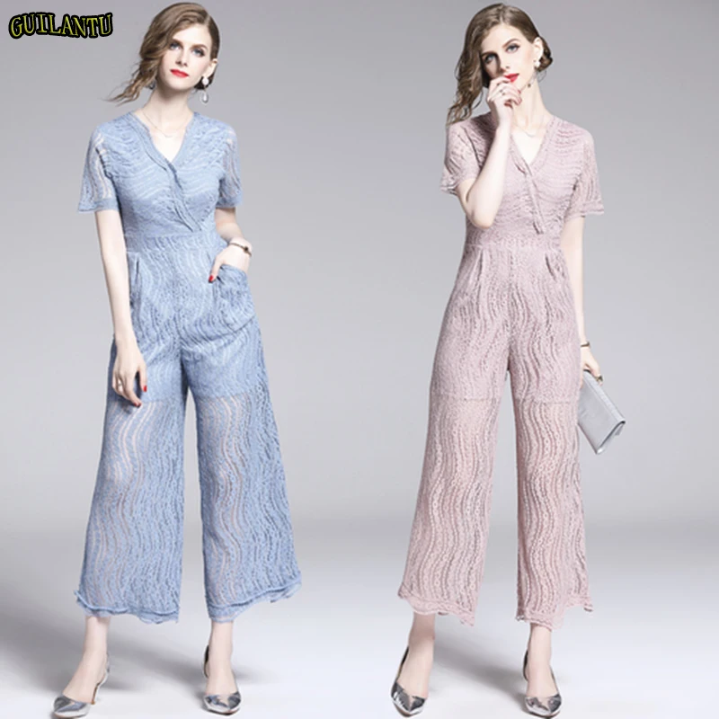 Fashion Elegant Sexy Long Jumpsuit Women Summer Plus Size Wide Leg Lace Pink Playsuit Female High Quality Casual Party Romper
Fashion Elegant Sexy Long Jumpsuit Women Summer Plus Size Wide Leg Lace Pink Playsuit Female High Quality Casual Party Romper