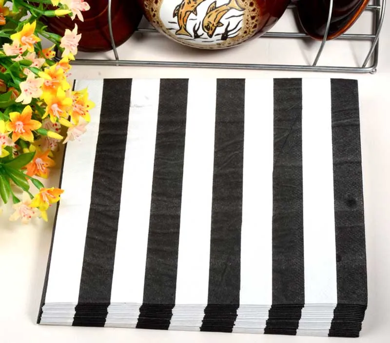 Free ship of 400pcs Black and white stripe Napkins 18 Colors to choose perfect for the Snack Table Party Decoration
Free ship of 400pcs Black and white stripe Napkins 18 Colors to choose perfect for the Snack Table Party Decoration