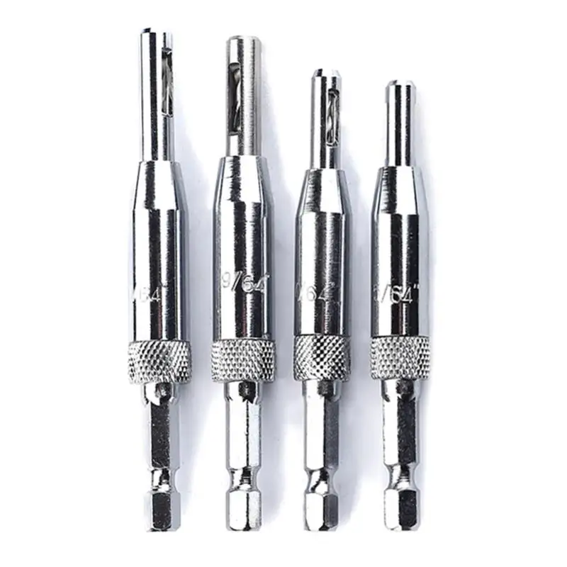 4pcs/lot HSS Self Centering Hinge Drill Bits Set 5/64" 7/64" 9/64" 11/64" Center Drill Bit for Wood Drilling Durable BZ
4pcs/lot HSS Self Centering Hinge Drill Bits Set 5/64" 7/64" 9/64" 11/64" Center Drill Bit for Wood Drilling Durable BZ