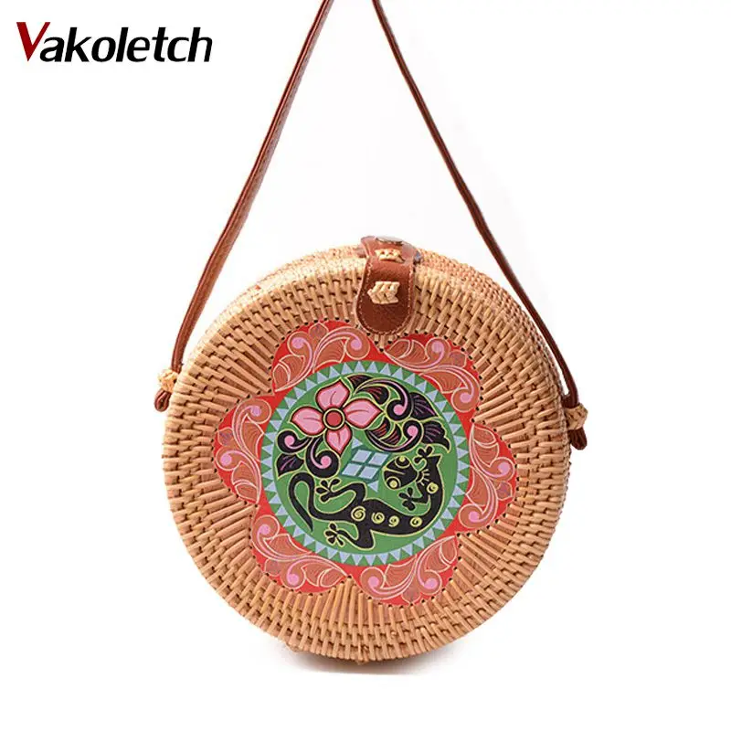 2019 Summer Woven Straw Bag Rattan Brown Flower Bohemia Beach Bag Handmade Circle Messenger Bag Butterfly Star Bags KL615C
2019 Summer Woven Straw Bag Rattan Brown Flower Bohemia Beach Bag Handmade Circle Messenger Bag Butterfly Star Bags KL615C