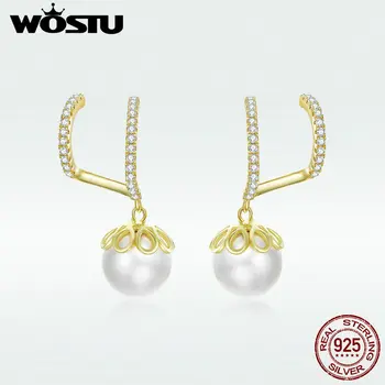 WOSTU 100% Real 925 Sterling Silver Classic Rose Golden Starry CZ Earrings For Women Jewelry Gift BNE151
WOSTU 100% Real 925 Sterling Silver Classic Rose Golden Starry CZ Earrings For Women Jewelry Gift BNE151