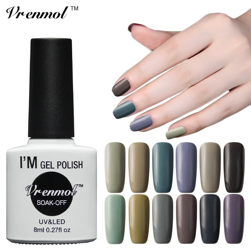 Vrenmol 12pcs 8ml Bright Colors Red Gray Purple Blue Series Nail Gel Polish Soak Off UV Varnish Nail Art Esmaltes Gel Lacquer
Vrenmol 12pcs 8ml Bright Colors Red Gray Purple Blue Series Nail Gel Polish Soak Off UV Varnish Nail Art Esmaltes Gel Lacquer