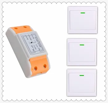 New 220 v 1 ch remote control switch 1 * receiver + 3 * transmitter new can paste the wall for Smart home
New 220 v 1 ch remote control switch 1 * receiver + 3 * transmitter new can paste the wall for Smart home