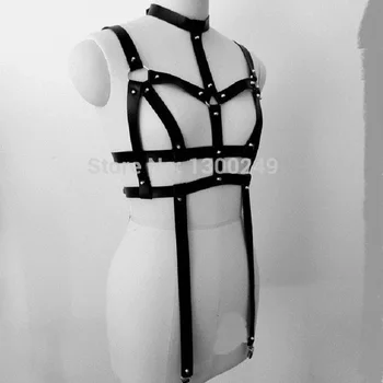 Women Fashion Stud Handmade Leather Harness Punk 4 clip garter belts Body Bondage Cage goth Waist Belt chest belt slim body
Women Fashion Stud Handmade Leather Harness Punk 4 clip garter belts Body Bondage Cage goth Waist Belt chest belt slim body