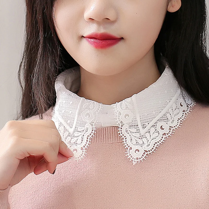 Autumn winter fashion Sweater lady women accessories Blouse Colored embroidery fake collar Classic lace hollow blouse decorated
Autumn winter fashion Sweater lady women accessories Blouse Colored embroidery fake collar Classic lace hollow blouse decorated