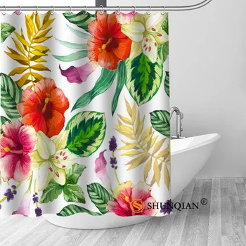 New Tropical Flower Pattern Shower Curtain Bathroom Decorations For Home Waterproof Fabric Curtain Shower Bath Curtain A18.1.3
New Tropical Flower Pattern Shower Curtain Bathroom Decorations For Home Waterproof Fabric Curtain Shower Bath Curtain A18.1.3
