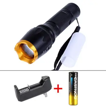 Zoomable 5 Mode Torch Light Golden Head 3000LM T6 LED Flashlight with Battery holder free
Zoomable 5 Mode Torch Light Golden Head 3000LM T6 LED Flashlight with Battery holder free