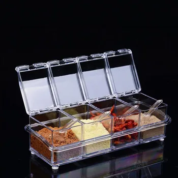 4Pcs Acrylic Table Spice Set Seasoning Box Spice Jar Bottle Condiment Storage Jar Kitchen Supplies PAK55
4Pcs Acrylic Table Spice Set Seasoning Box Spice Jar Bottle Condiment Storage Jar Kitchen Supplies PAK55