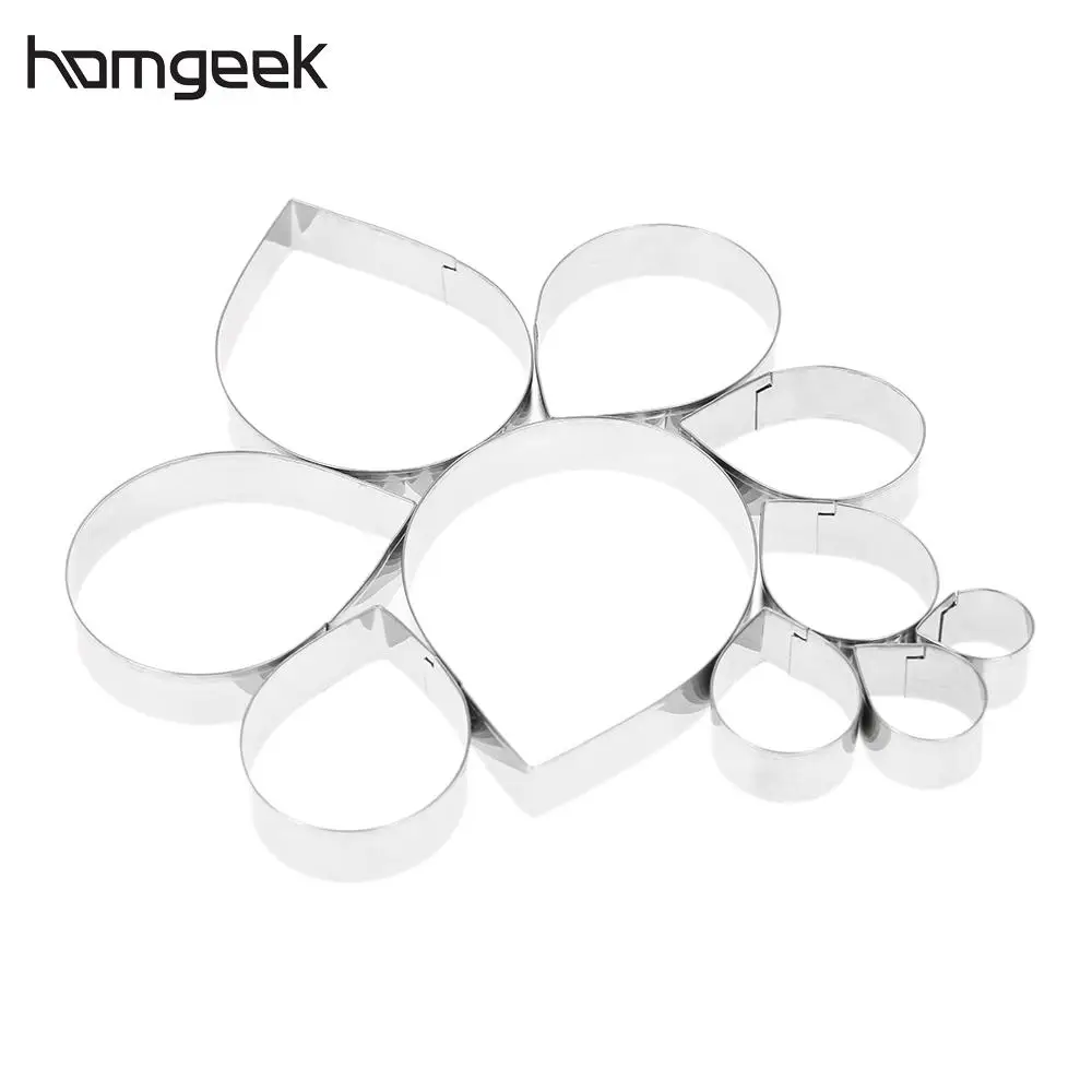 10PCS Stainless Steel Gum Paste Fondant Rose Flower Petal Cutter Set Baking Cake Decorating Tools Mold Sugarcraft Cookie Cutter
10PCS Stainless Steel Gum Paste Fondant Rose Flower Petal Cutter Set Baking Cake Decorating Tools Mold Sugarcraft Cookie Cutter