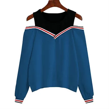 3 Color 4 Size 2018 Sexy Off Shoulder Patchwork Top Autumn Hollow Out Hoodies Casual Fake Two Pieces Pullovers Jumper
3 Color 4 Size 2018 Sexy Off Shoulder Patchwork Top Autumn Hollow Out Hoodies Casual Fake Two Pieces Pullovers Jumper