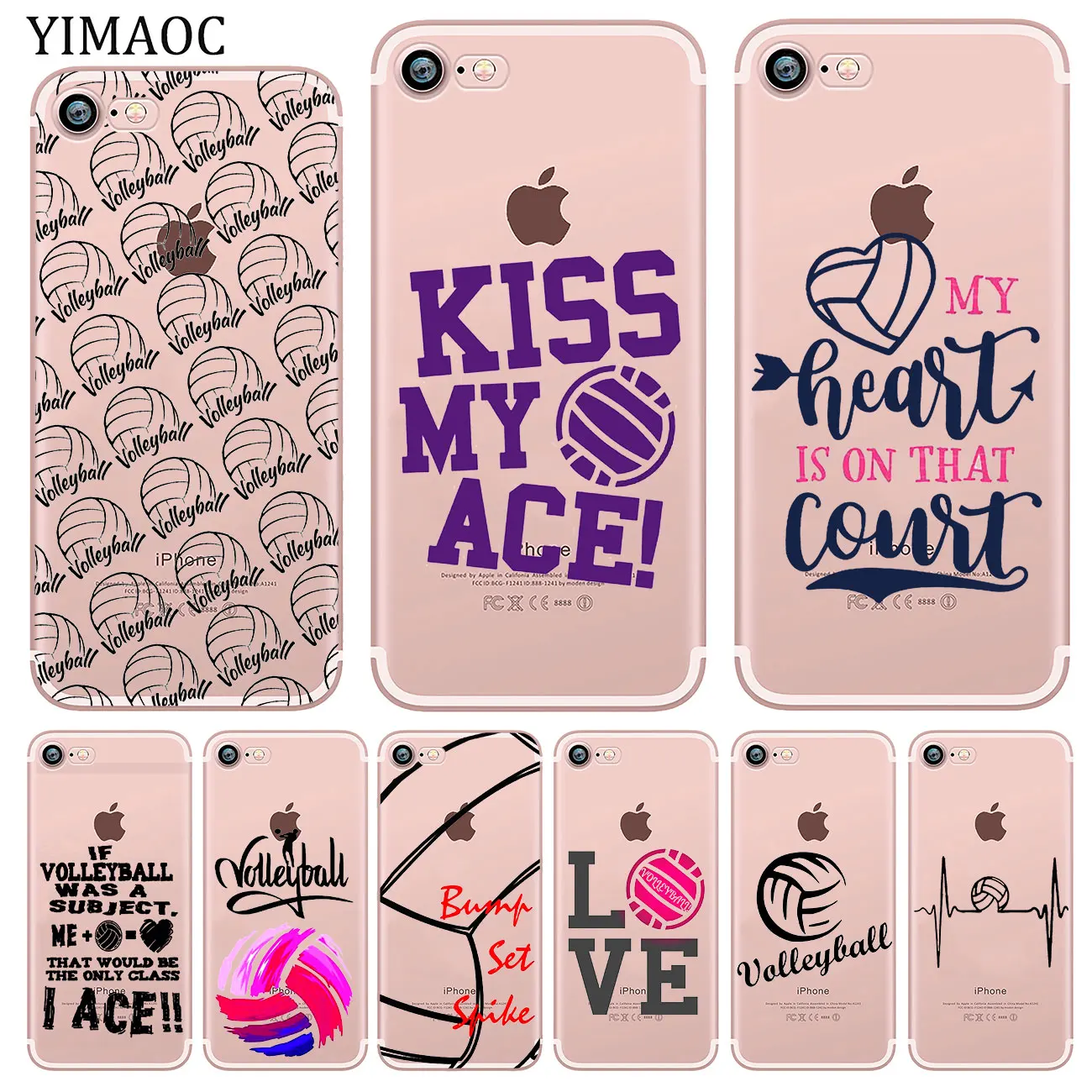 YIMAOC Volleyball Sports Soft Silicone Phone Shell Case for iPhone XR X XS 11 Pro Max 5 5S SE 6 6S 7 8 Plus 10 TPU Cover
YIMAOC Volleyball Sports Soft Silicone Phone Shell Case for iPhone XR X XS 11 Pro Max 5 5S SE 6 6S 7 8 Plus 10 TPU Cover