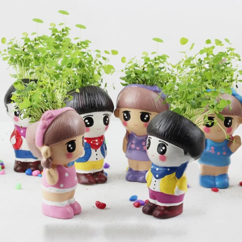 Сделай Сам растение керамические поделки голова травы кукла креативные подарки