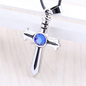 Wholesale 10pcs/lot Cosplay Anime Fairy Tail necklace Cross Blue Gem Pendant For Women&Men
Wholesale 10pcs/lot Cosplay Anime Fairy Tail necklace Cross Blue Gem Pendant For Women&Men