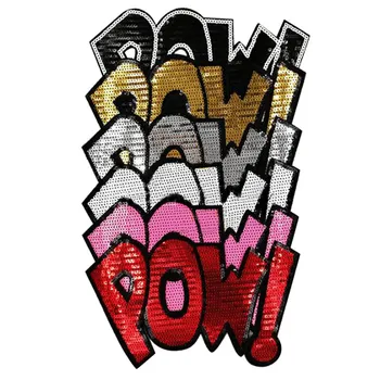 Clothing Women Shirt Top Diy Letters Patch POW! Sequins deal with it T-shirt girls flower Patches for clothes boy Sticker Badge
Clothing Women Shirt Top Diy Letters Patch POW! Sequins deal with it T-shirt girls flower Patches for clothes boy Sticker Badge
